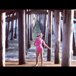 Brand new hot pink one piece